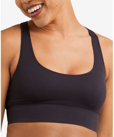 Women's Pure Comfort Feel Good Seamless Crop Tank DM2304 Black $11.70 Bras