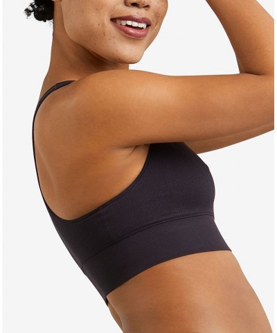 Women's Pure Comfort Feel Good Seamless Crop Tank DM2304 Black $11.70 Bras