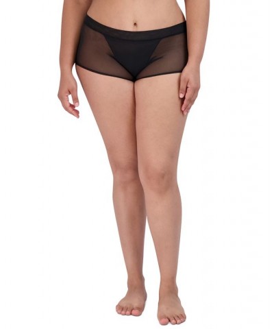 Women's Mesh Boyshort Underwear SM11872 Black $10.73 Panty