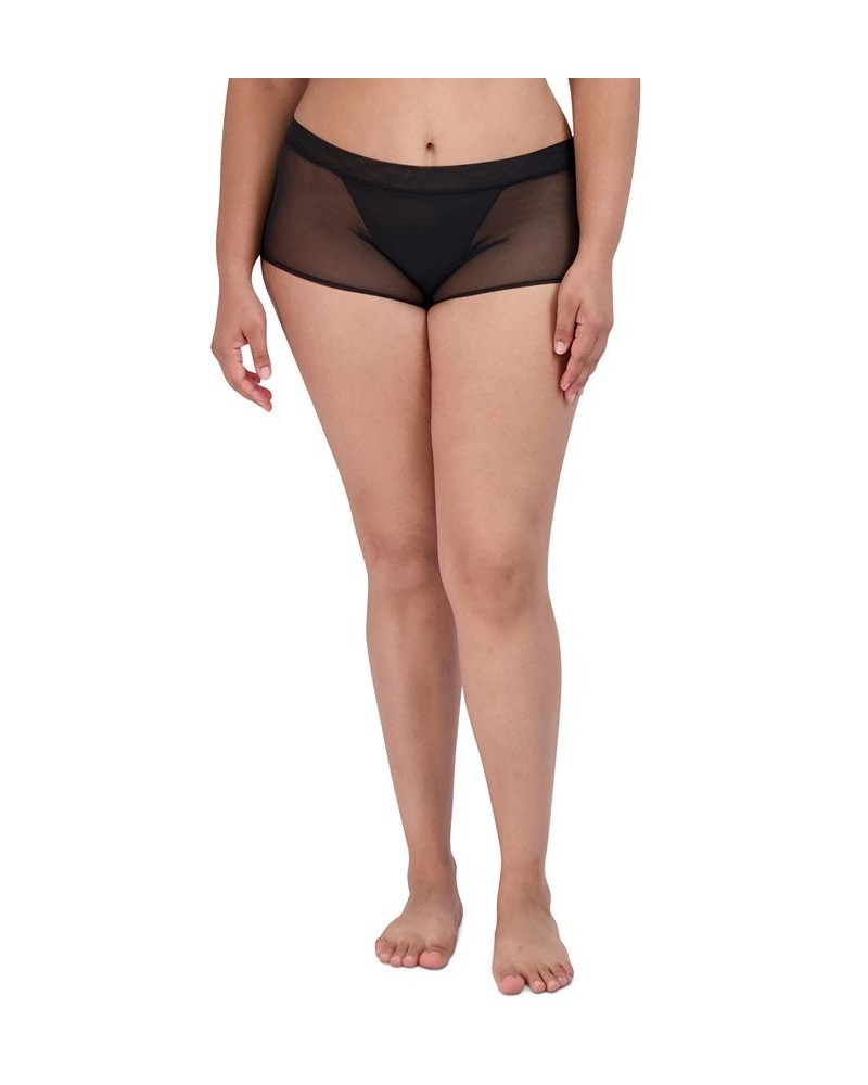 Women's Mesh Boyshort Underwear SM11872 Black $10.73 Panty