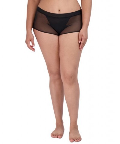 Women's Mesh Boyshort Underwear SM11872 Black $10.73 Panty