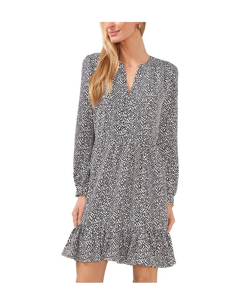 Women's Split Neck Long Sleeve Dress New Ivory $52.89 Dresses