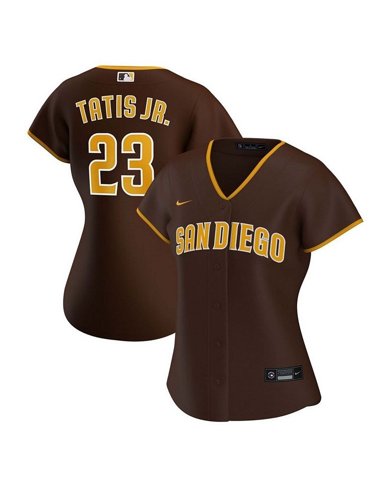 Women's Fernando Tatis Jr. Brown San Diego Padres Road Replica Player Jersey Brown $53.65 Jersey