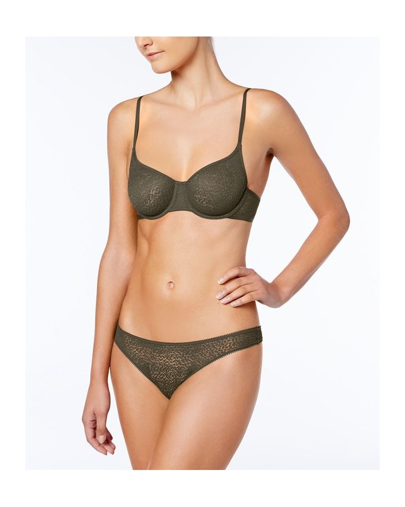 Modern Lace Sheer Demi Bra DK4019 Green $20.02 Bras