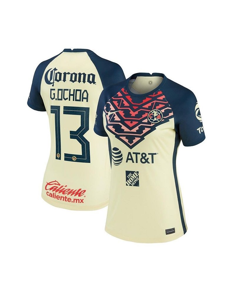 Women's Guillermo Ochoa Yellow Club America 2021/22 Home Breathe Stadium Replica Player Jersey Yellow $39.00 Jersey