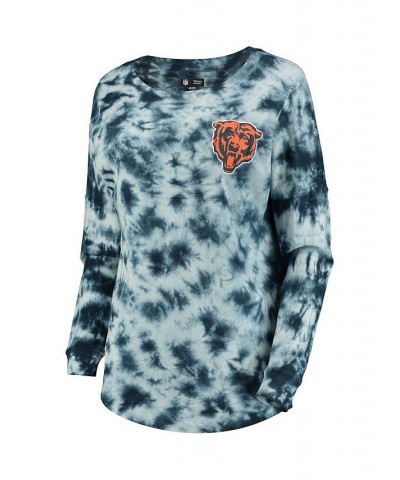 Women's Navy Chicago Bears Tie-Dye Long Sleeve T-shirt Navy $25.30 Tops