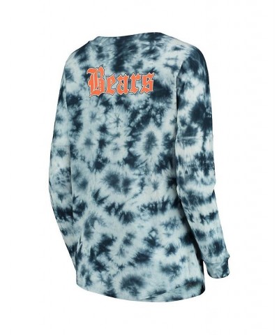 Women's Navy Chicago Bears Tie-Dye Long Sleeve T-shirt Navy $25.30 Tops