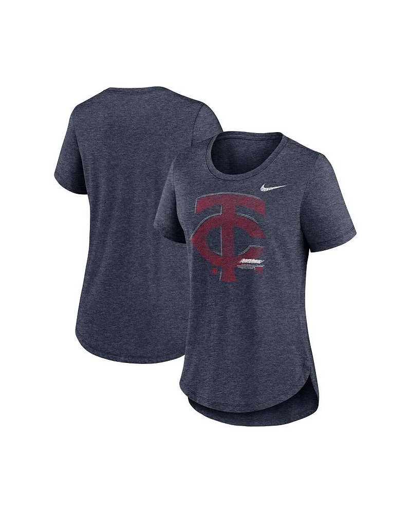 Women's Heather Navy Minnesota Twins Touch Tri-Blend T-shirt Heather Navy $18.00 Tops