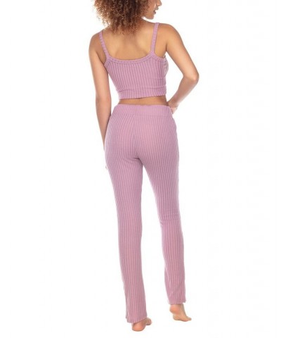 Women's Off Duty Lounge Set 2 Piece Purple $30.72 Sleepwear