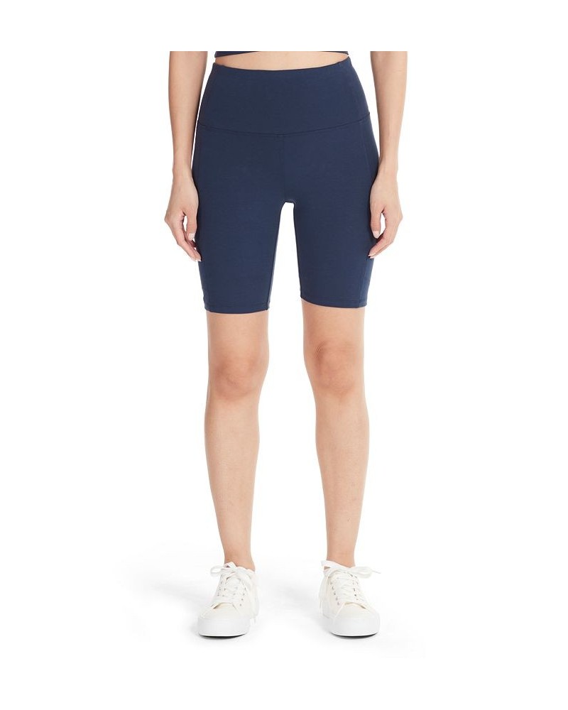 Marc New York Women's Performance High-Rise Bike Shorts Midnight $16.15 Shorts