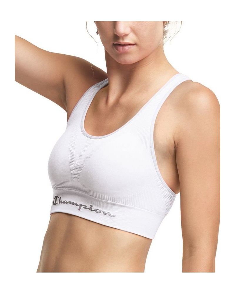 Women's Infinity Medium Impact Sports Bra B5659 White $21.60 Bras