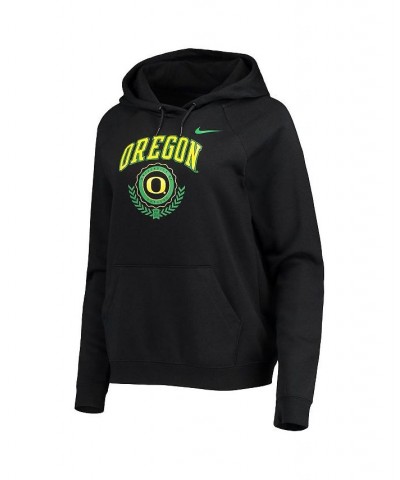 Women's Black Oregon Ducks Varsity Fleece Tri-Blend Raglan Pullover Hoodie Black $33.75 Sweatshirts