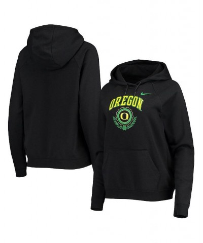 Women's Black Oregon Ducks Varsity Fleece Tri-Blend Raglan Pullover Hoodie Black $33.75 Sweatshirts