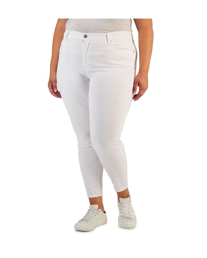 Trendy Plus Size Skinny Ankle Jeans Optic White $12.00 Jeans