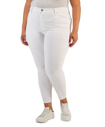 Trendy Plus Size Skinny Ankle Jeans Optic White $12.00 Jeans