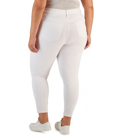 Trendy Plus Size Skinny Ankle Jeans Optic White $12.00 Jeans