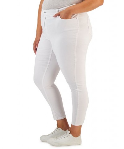 Trendy Plus Size Skinny Ankle Jeans Optic White $12.00 Jeans