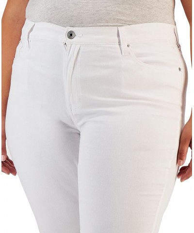 Trendy Plus Size Skinny Ankle Jeans Optic White $12.00 Jeans