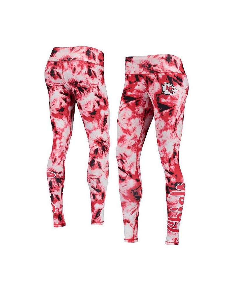 Women's Red Kansas City Chiefs Tie-Dye Leggings Red $27.50 Pants