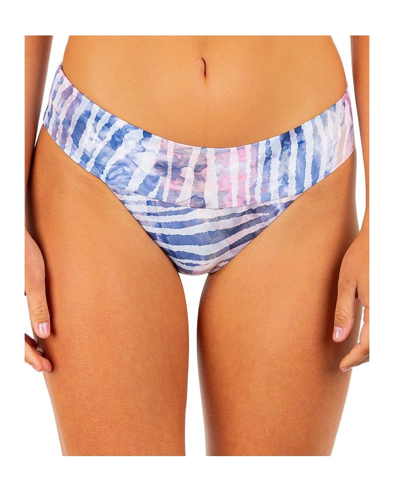 Juniors' Zebra Color Wash Banded Waist Bikini Bottoms Multi Zebra $32.45 Swimsuits