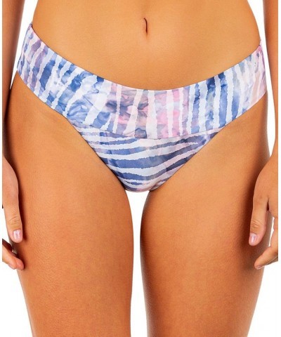 Juniors' Zebra Color Wash Banded Waist Bikini Bottoms Multi Zebra $32.45 Swimsuits