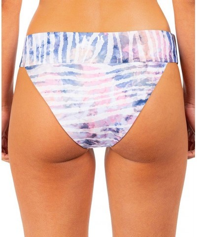 Juniors' Zebra Color Wash Banded Waist Bikini Bottoms Multi Zebra $32.45 Swimsuits