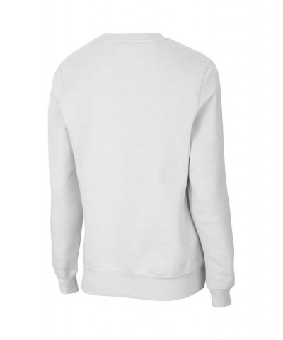 Women's White Nebraska Huskers Campanile Pullover Sweatshirt White $29.69 Sweatshirts