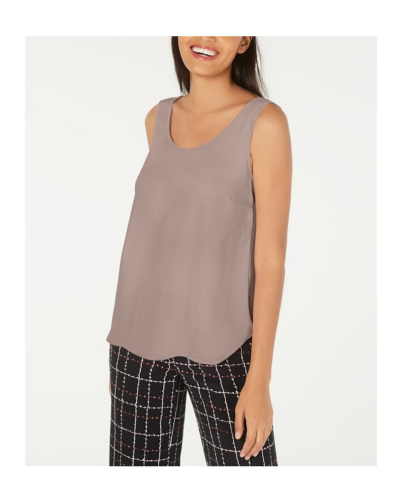 Women's Sleeveless Scoop-Neck Blouse Pink $12.00 Tops