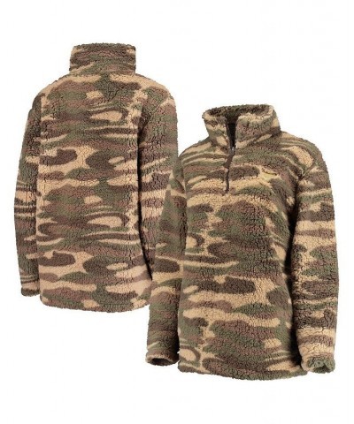 Women's Camo St. Louis Blues Sherpa Quarter-Zip Jacket Camo $45.04 Jackets