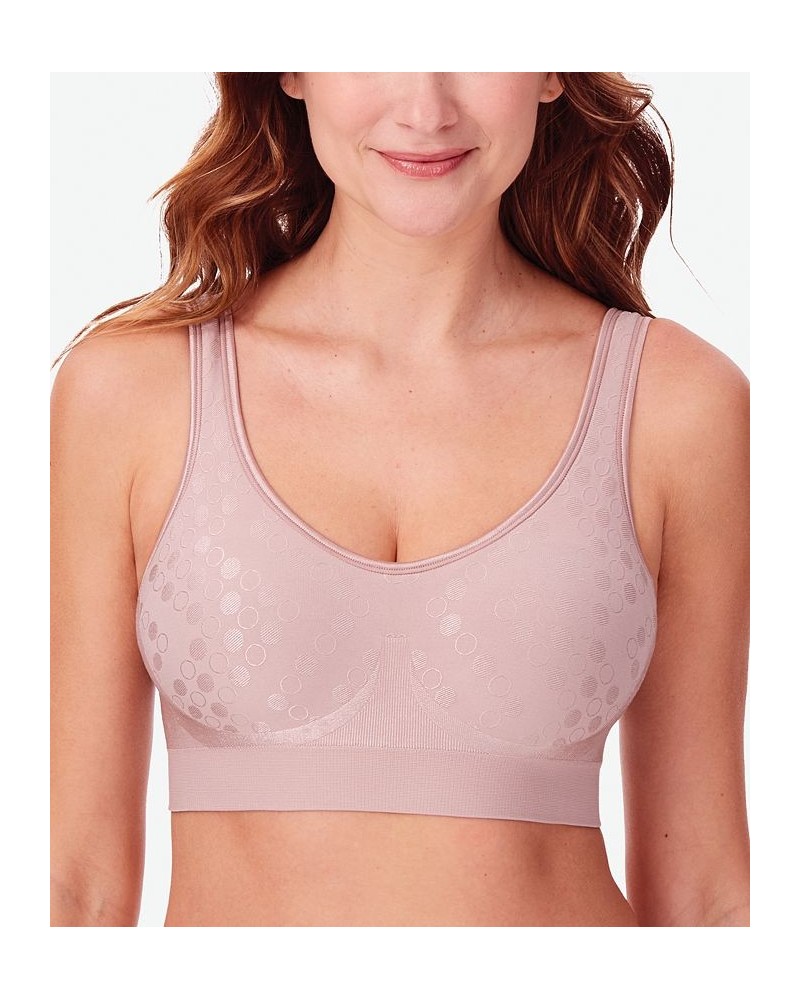 Comfort Revolution ComfortFlex Fit Seamless Shaping Wireless Bra 3488 Sandshell Tropical Floral $18.59 Bras