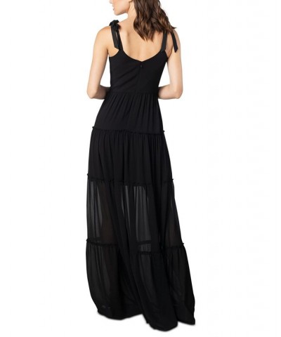 Women's Adonia Tiered Dress Black $72.80 Dresses