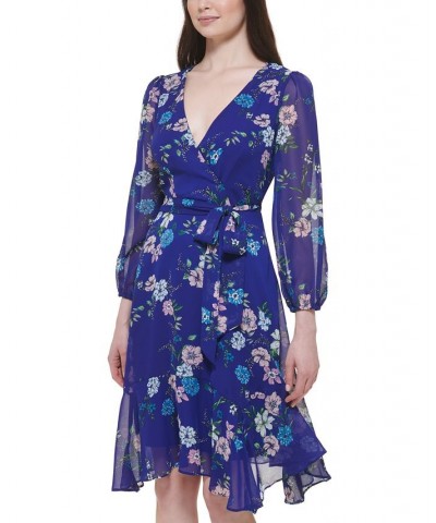 Women's Side-Tie Handkerchief-Hem Dress Royal $33.27 Dresses