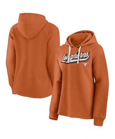 Women's Branded Texas Orange Texas Longhorns Script Raglan Pullover Hoodie Texas Orange $34.44 Sweatshirts