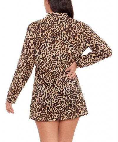 Oversized Camp Shirt Leopard $42.90 Swimsuits