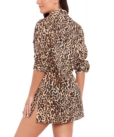 Oversized Camp Shirt Leopard $42.90 Swimsuits