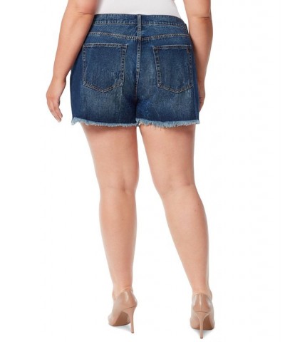 Trendy Plus Size Hug Me High-Rise Denim Shorts Ocean Breeze $21.23 Shorts