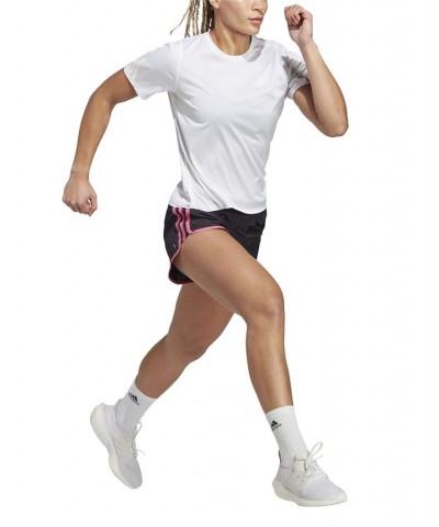 Women's Marathon 20 Elastic Waist Running Shorts White $15.60 Shorts