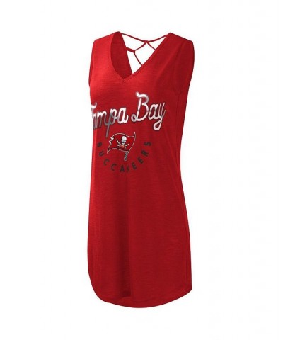 Women's Red Tampa Bay Buccaneers Game Time Swim V-Neck Cover-Up Dress Red $21.07 Swimsuits