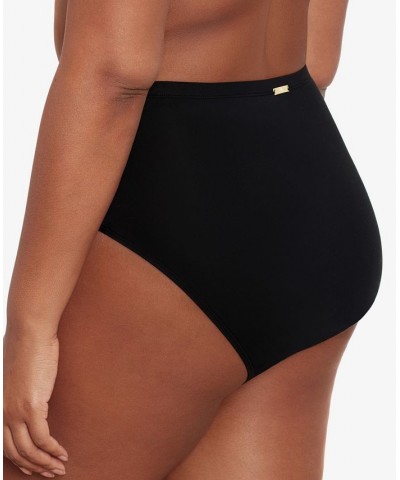 Beach Club High-Waist Bikini Bottoms Black $32.00 Swimsuits