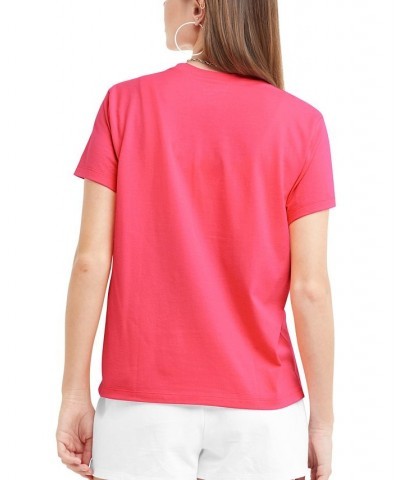 Women's Cotton Classic Crewneck Logo Tee Pink $16.10 Tops