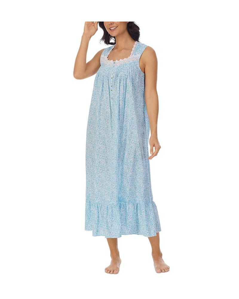 Cotton Sleeveless Ballet Nightgown White Grnd Ditsy Floral $42.00 Sleepwear