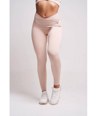 Women's Elan Recycled Rib Criss Cross Legging - Mink Pink $26.65 Pants