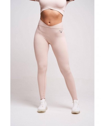 Women's Elan Recycled Rib Criss Cross Legging - Mink Pink $26.65 Pants