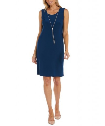 Women's Scoop-Neck Dress & Beaded Jacket Blue $41.86 Dresses