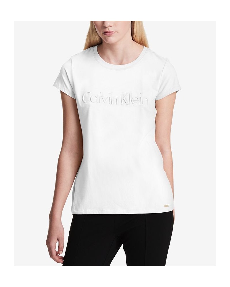 Short Sleeve Logo T-Shirt White $23.76 Tops