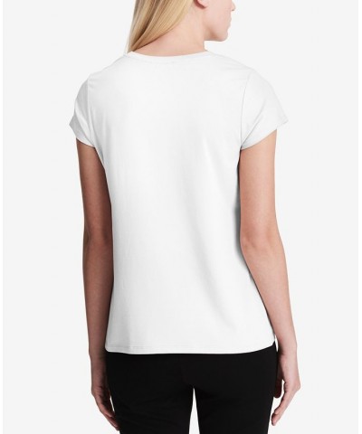 Short Sleeve Logo T-Shirt White $23.76 Tops