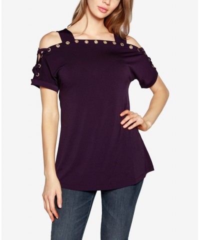 Women's Cold-Shoulder Top Bluebell $17.84 Tops