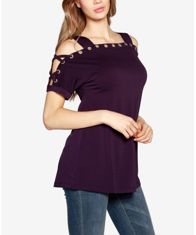 Women's Cold-Shoulder Top Bluebell $17.84 Tops