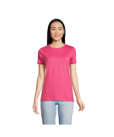 Women's Petite Relaxed Supima Cotton Short Sleeve Crewneck T-Shirt Lavender cloud $24.27 Tops