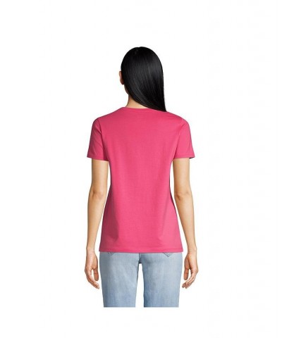 Women's Petite Relaxed Supima Cotton Short Sleeve Crewneck T-Shirt Lavender cloud $24.27 Tops